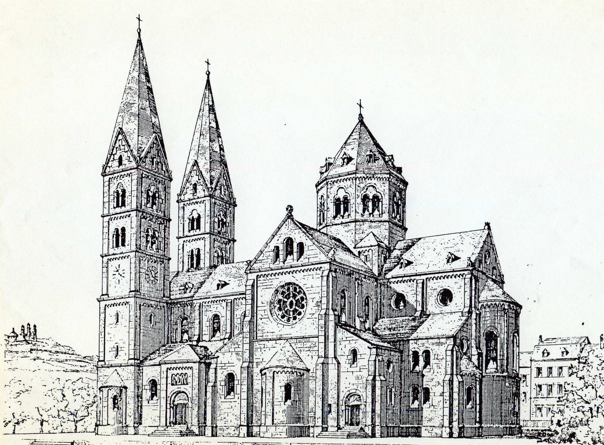 Entwurf der Kirche von Denzinger 1894-1900