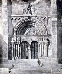 Hauptportal im Entwurf von 1898