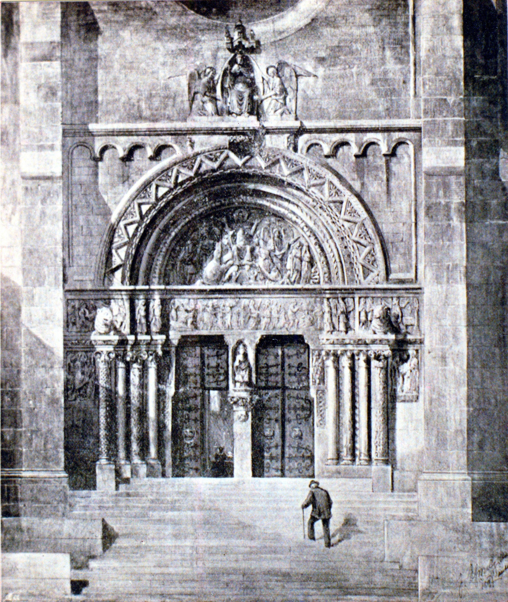 Hauptportal im Entwurf von 1898