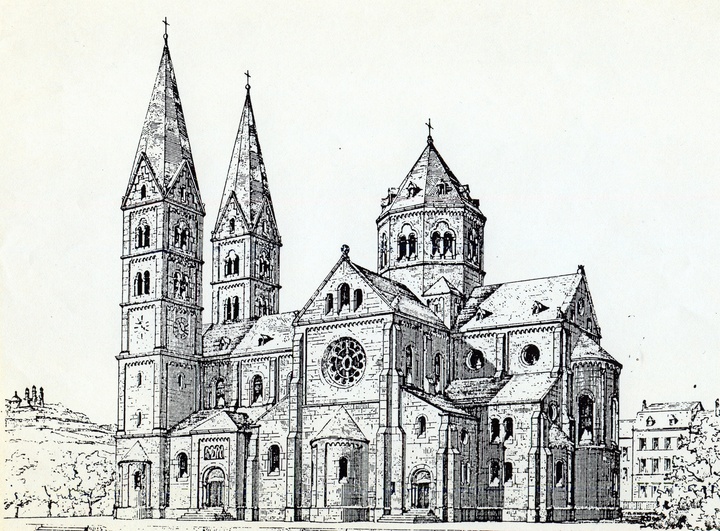 Entwurf der Kirche von Denzinger 1894-1900