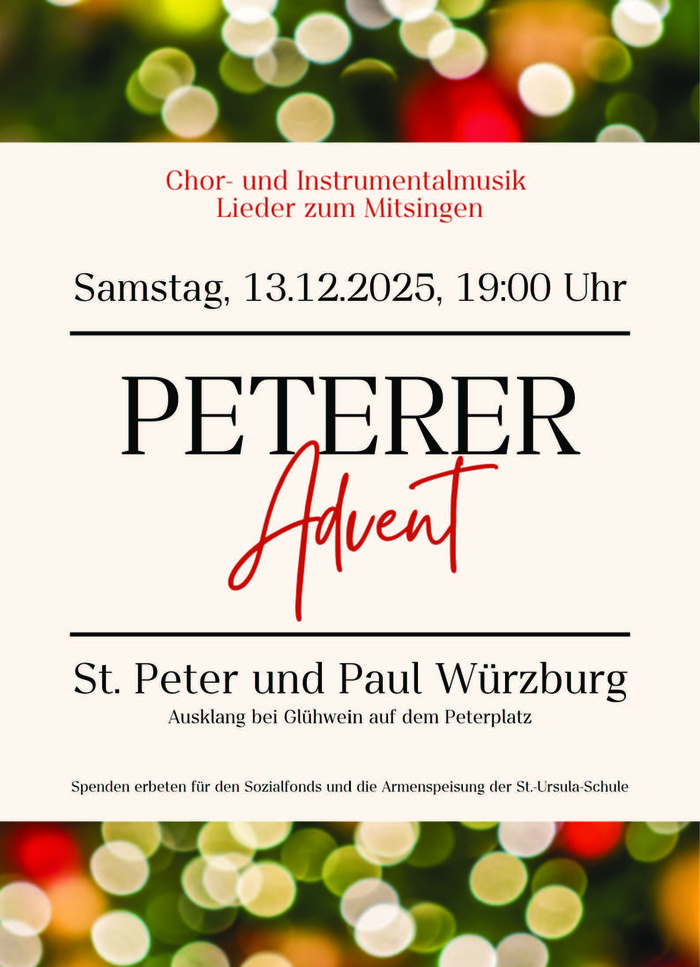Einladung zum Peterer Advent